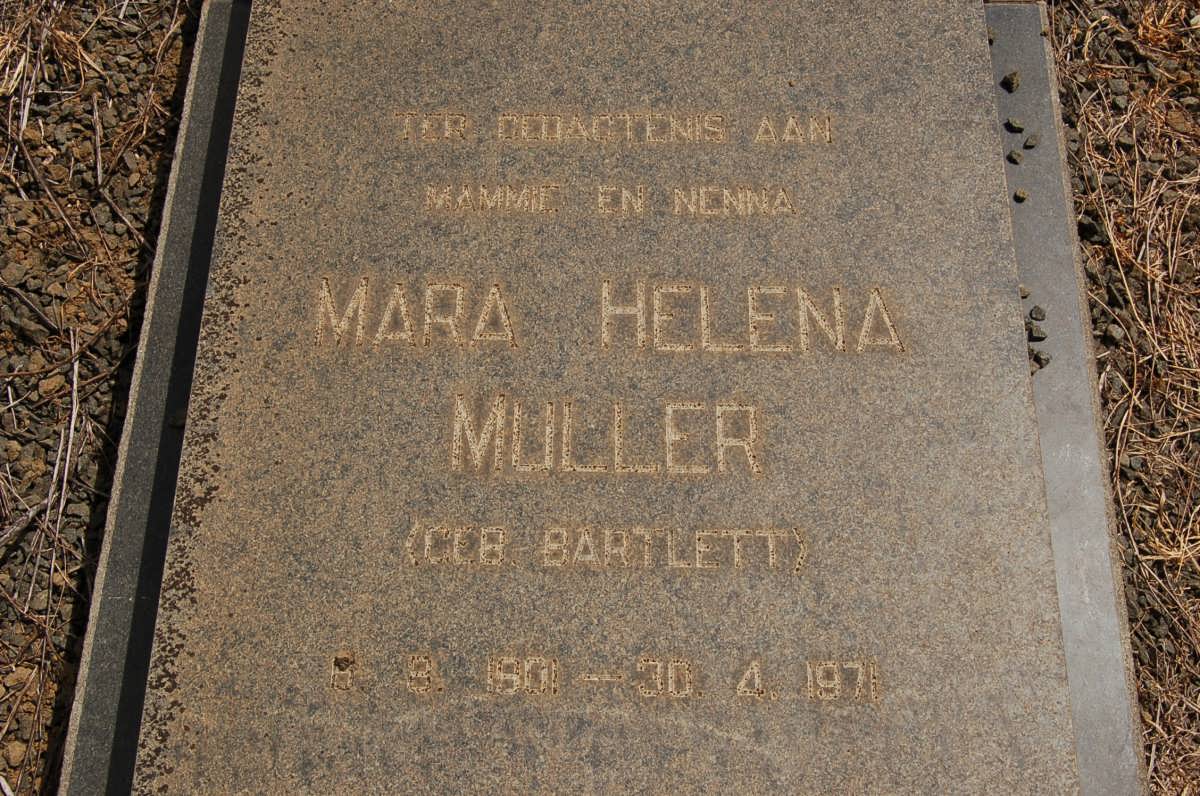 MULLER Mara Helena nee BARTLETT 1901-1971