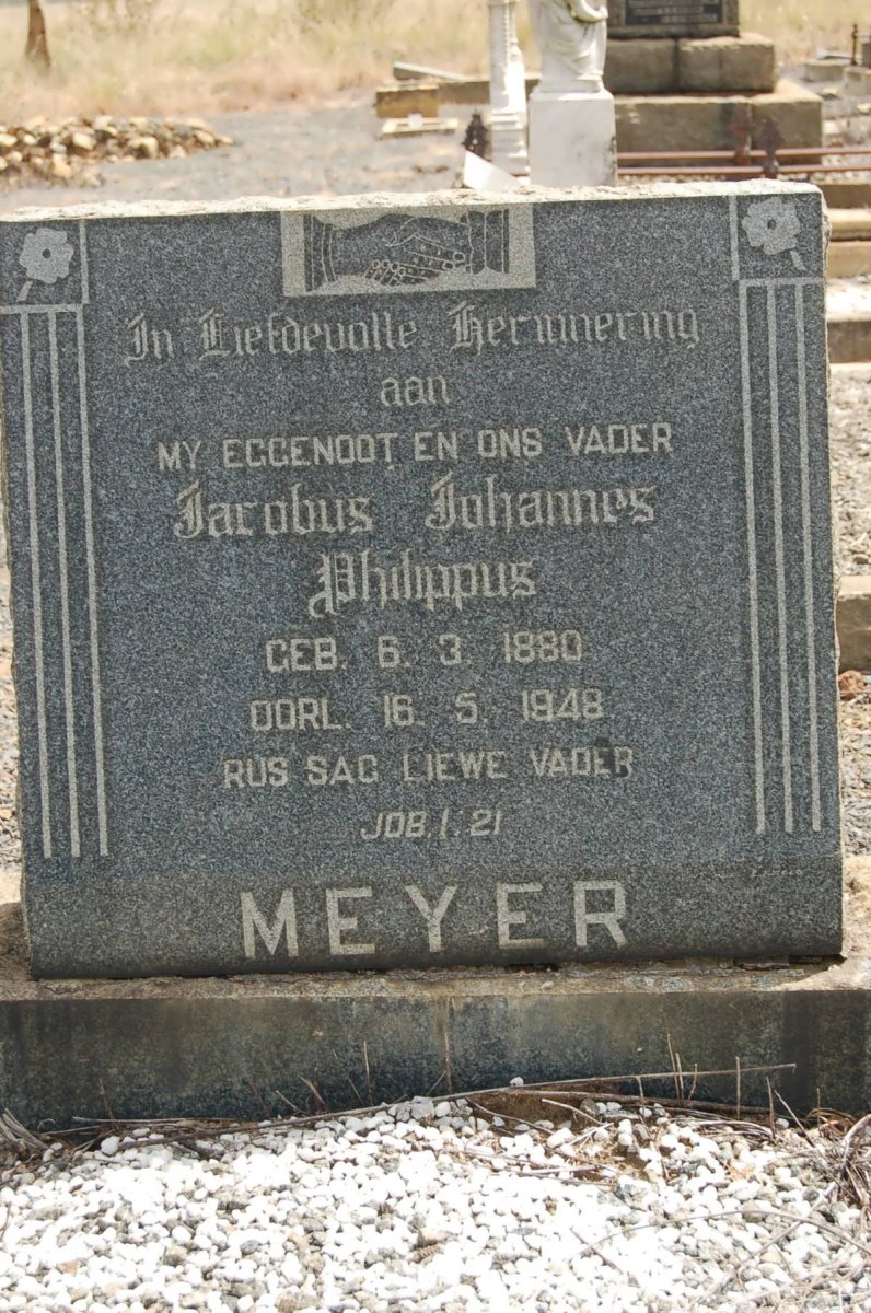 MEYER Jacobus Johannes Philippus 1880-1948