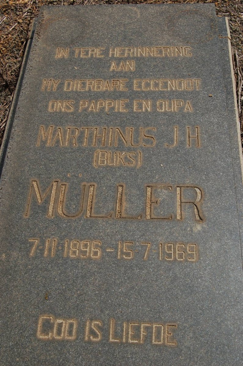 MULLER Marthinus J.H. 1896-1969