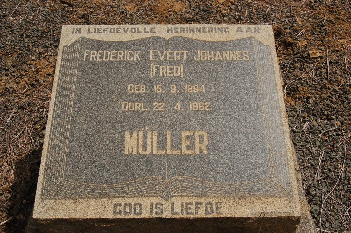 MULLER Frederick Evert Johannes 1894-1962