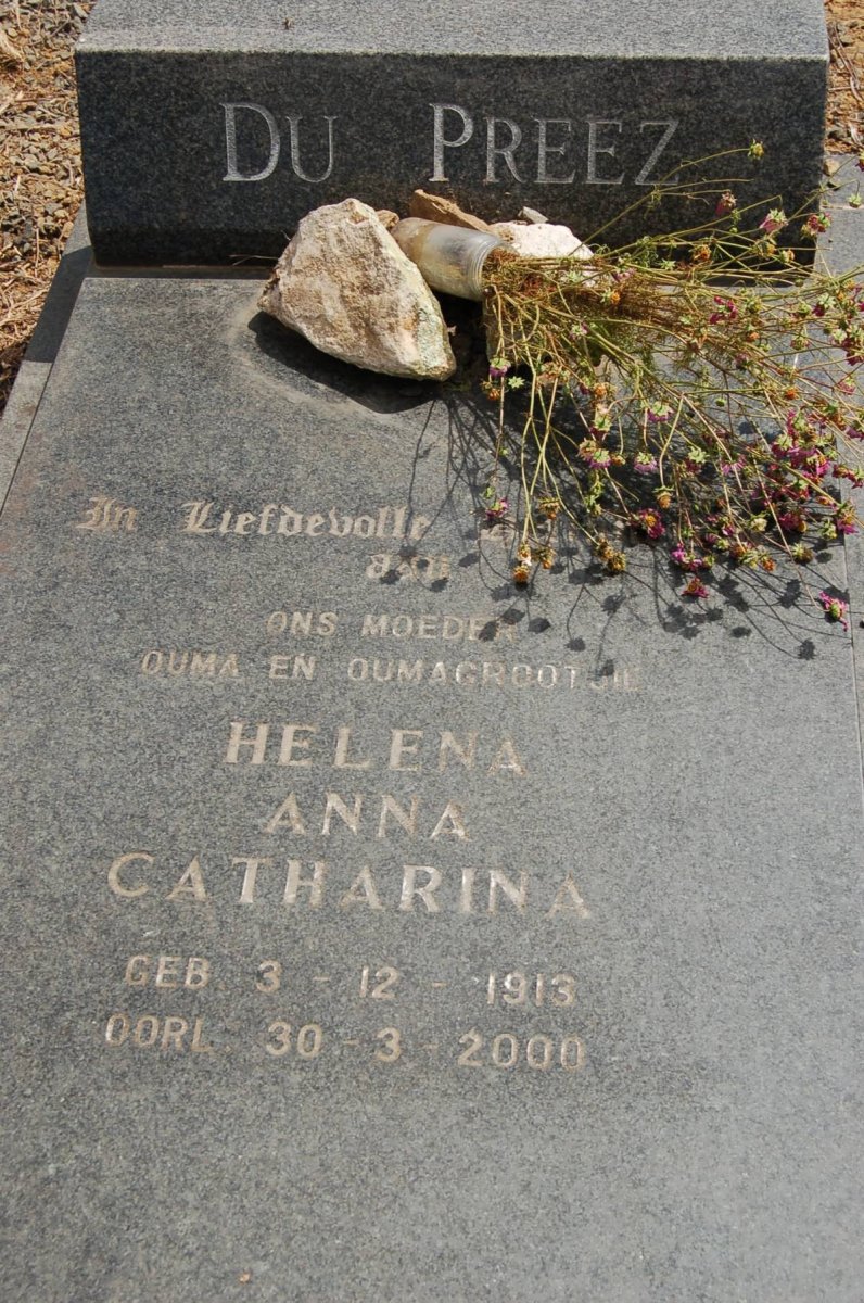 PREEZ Helena Anna Catharina, du  1913-2000