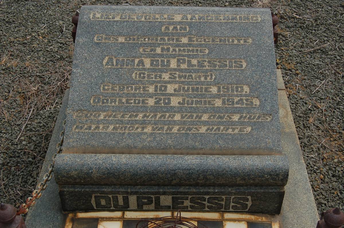 PLESSIS Anna, du nee SWART 1910-1945