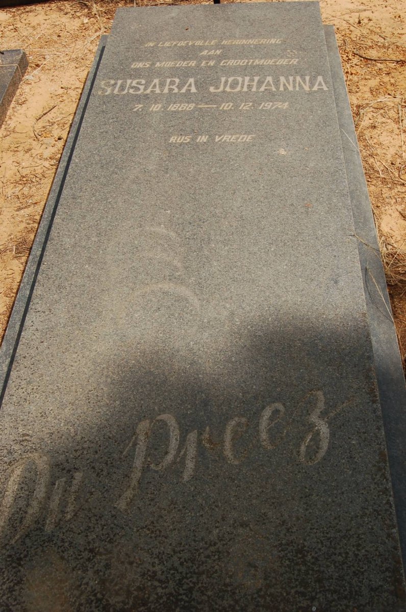 PREEZ Susara Johanna, du 1888-1974