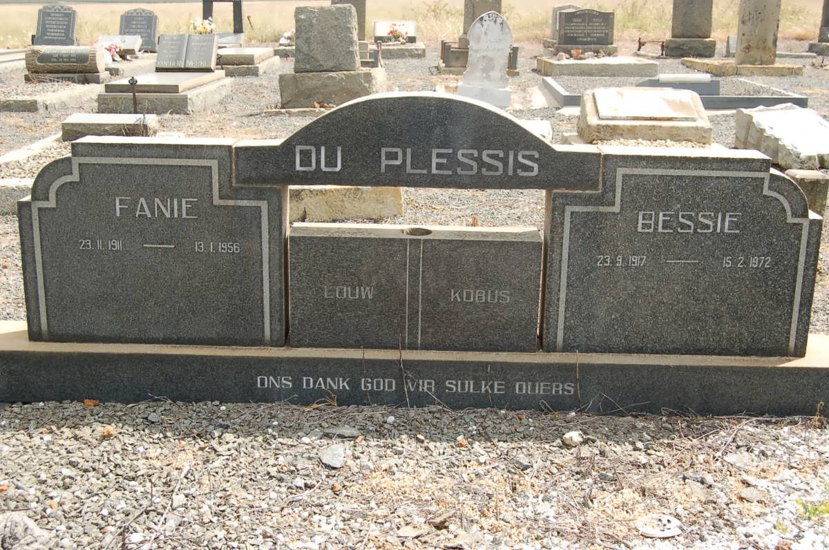 PLESSIS Fanie, du 1911-1956 &amp; Bessie 1917-1972