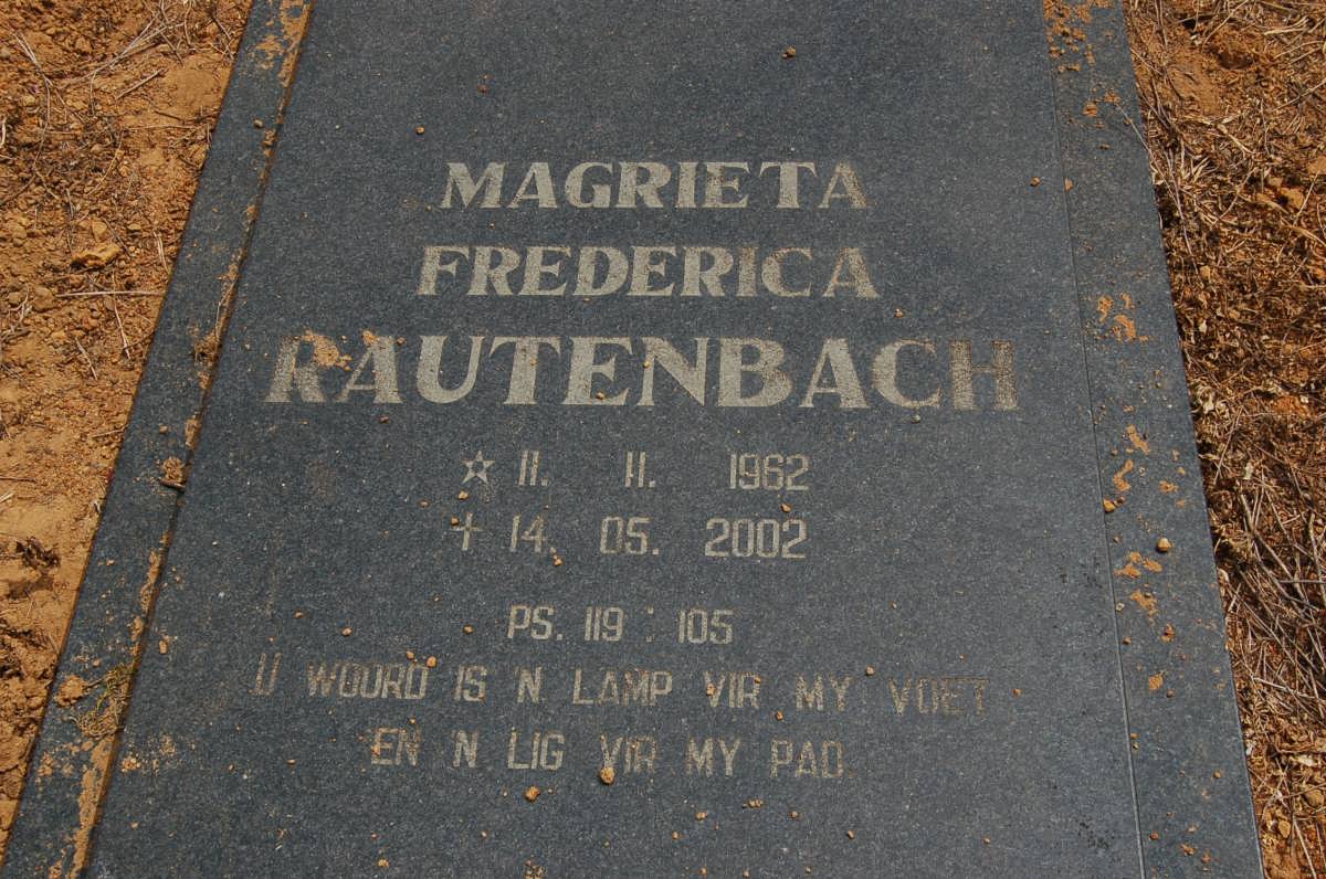 RAUTENBACH Magrieta Frederica 1962-2002