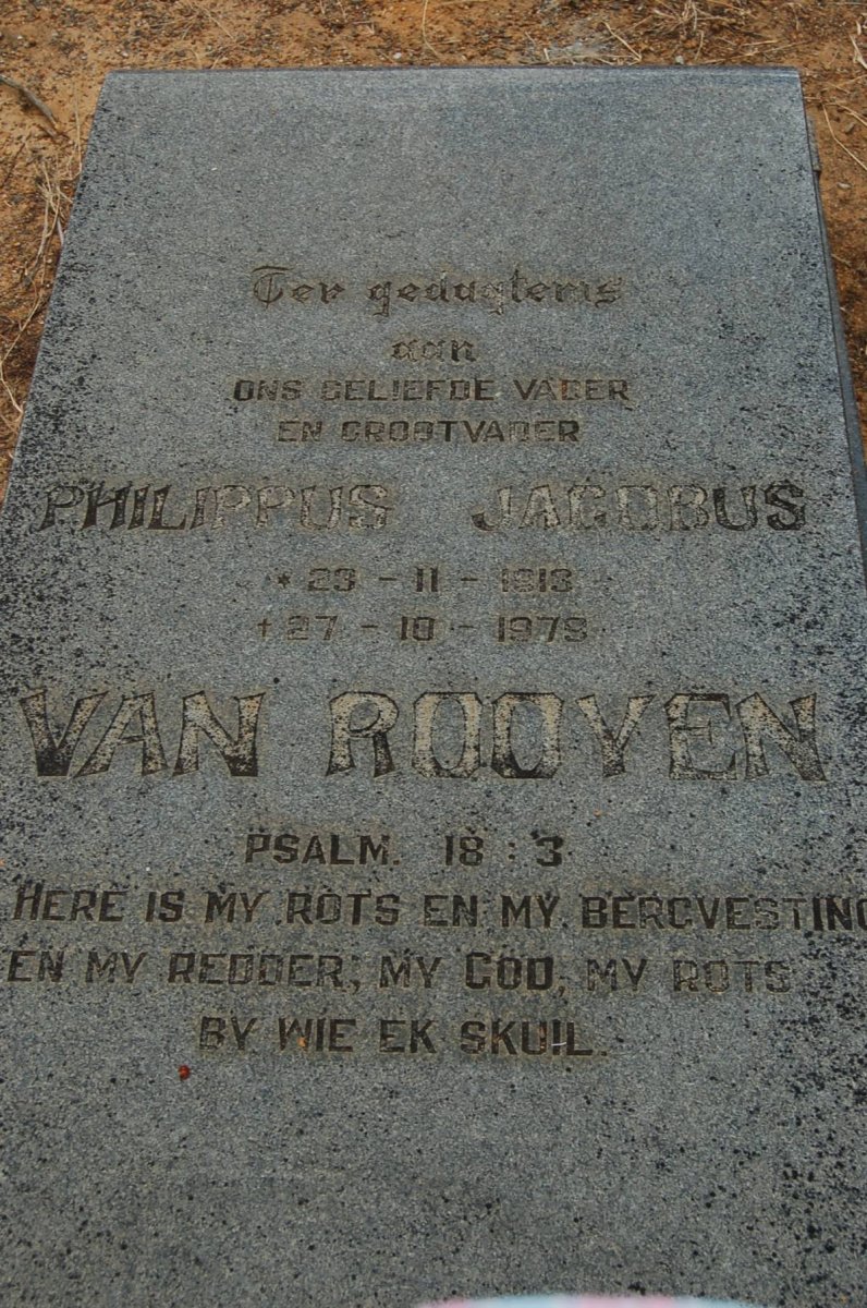 ROOYEN Philippus Jacobus, van 1913-1975