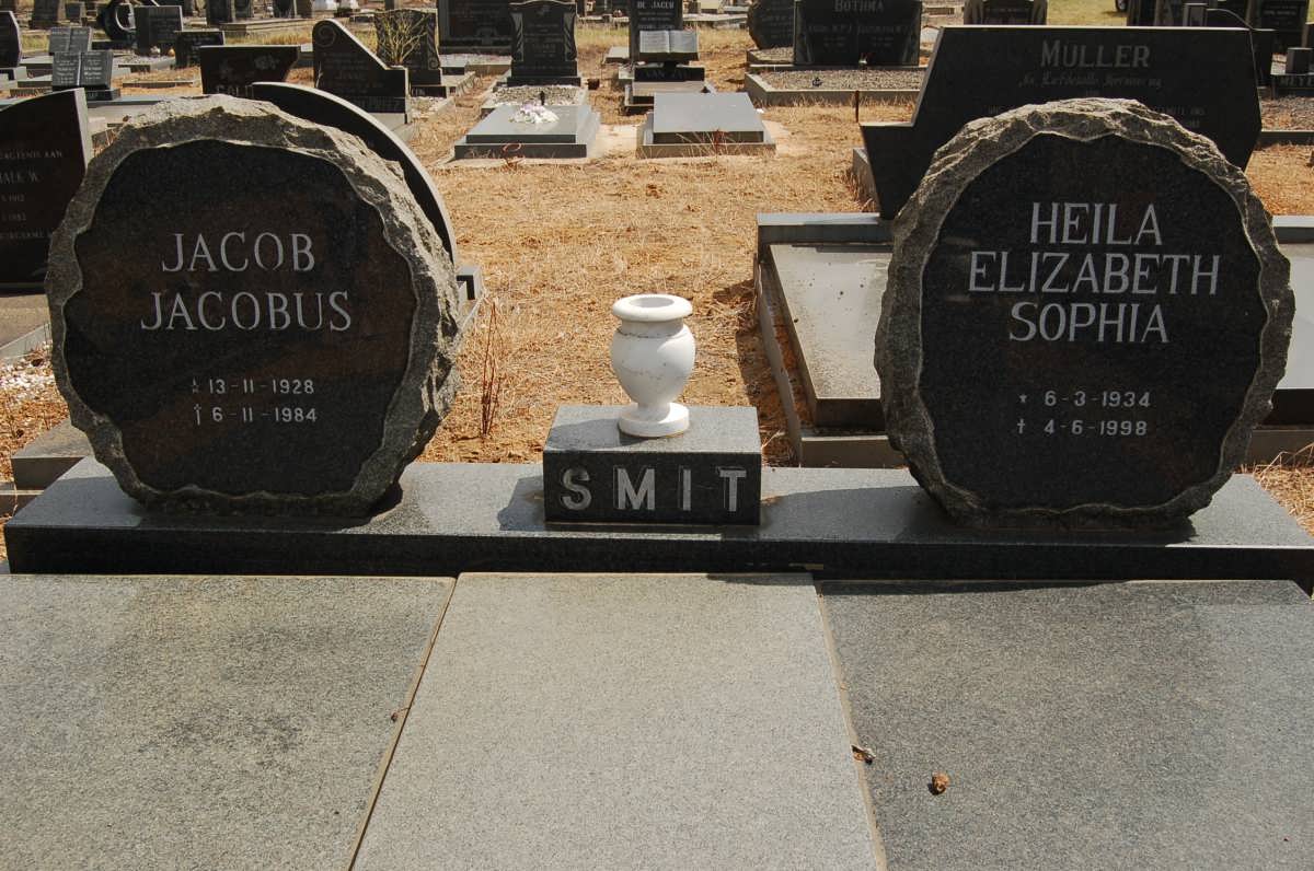 SMIT Jacob Jacobus 1928-1984 &amp; Heila Elizabeth Sophia 1934-1998