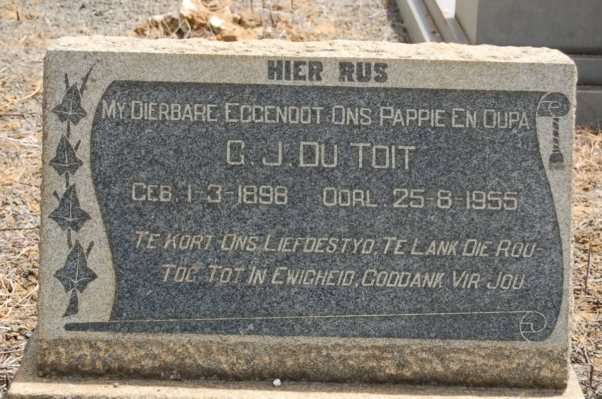 TOIT G.J., du 1898-1955