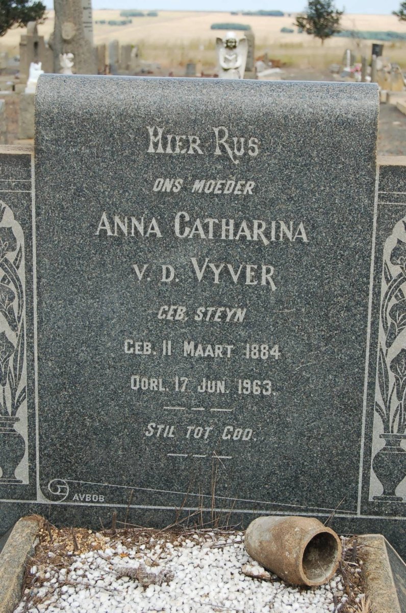 VYVER Anna Catharina, van der nee STEYN 1884-1963
