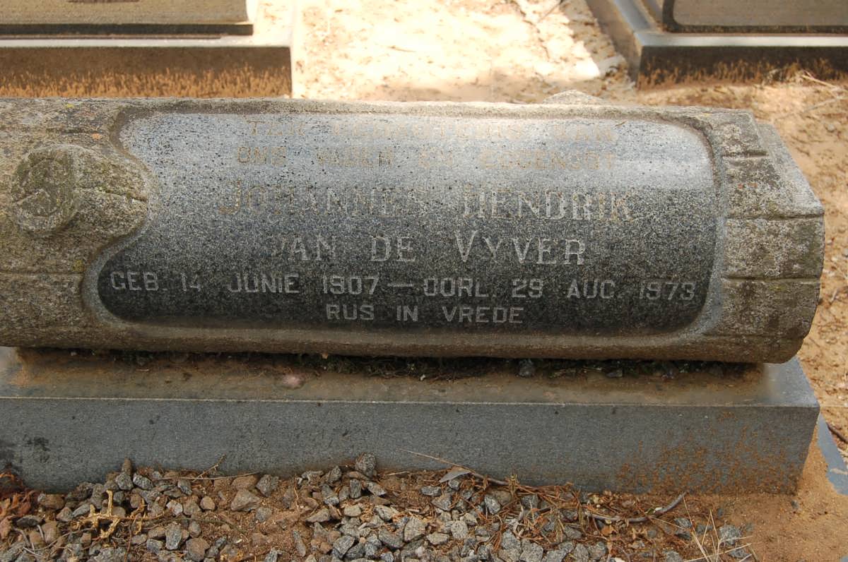 VYVER Johannes Hendrik, van der 1907-1973