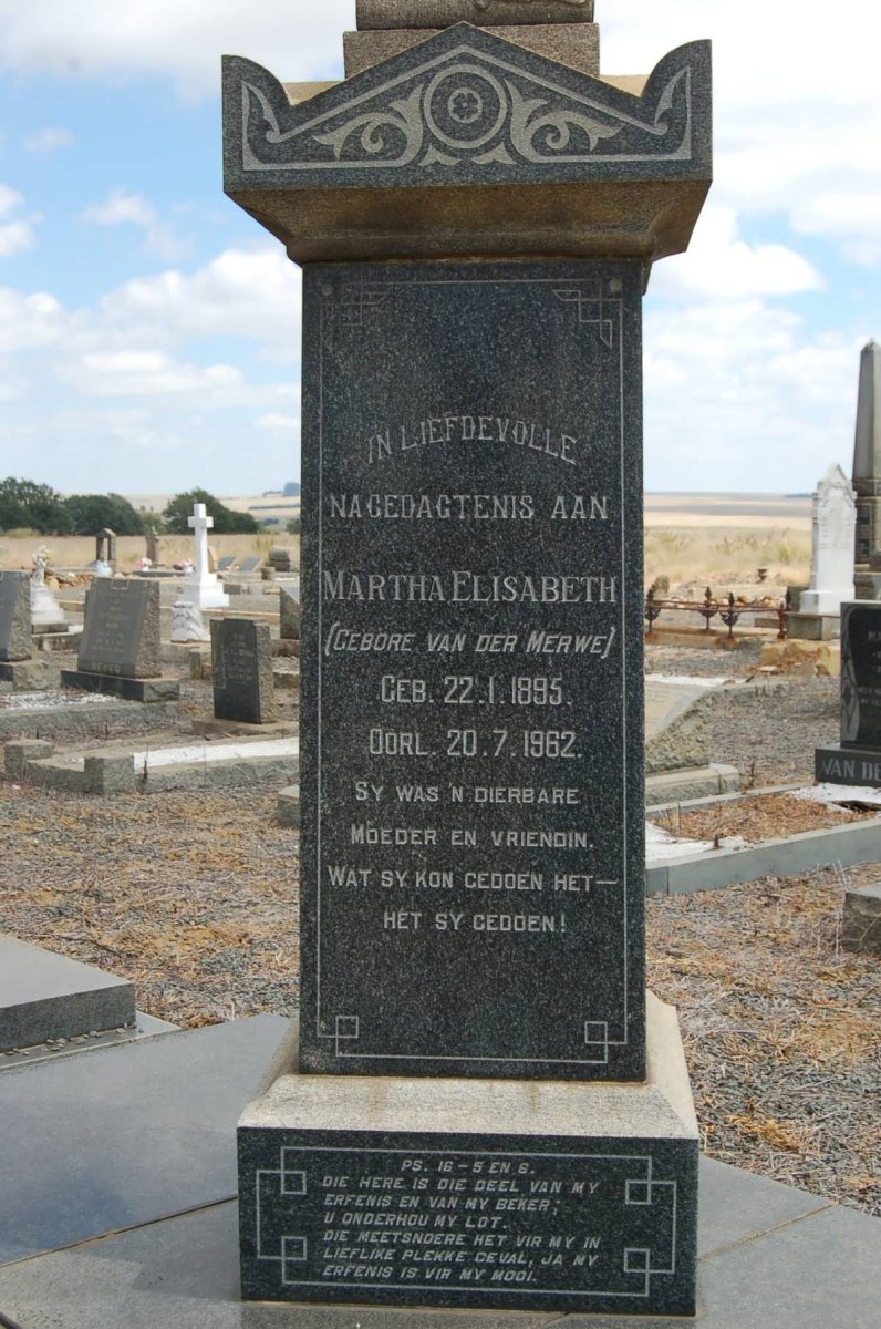 ?? Paul Johannes Hendrik 1874-1957 &amp; Martha Elisabeth VAN DER MERWE 1895-1962