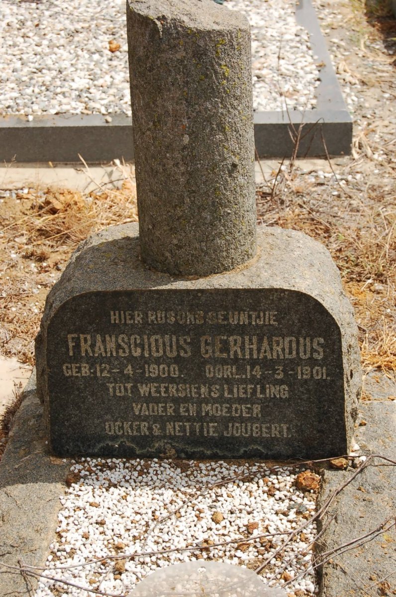JOUBERT Franscious Gerhardus 1900-1901