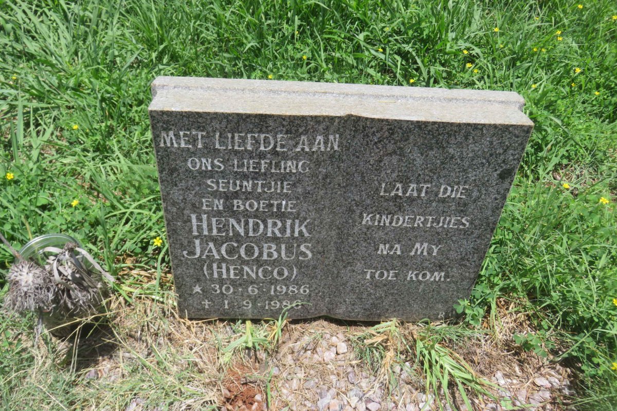 ? Hendrik Jacobus 1986-1986