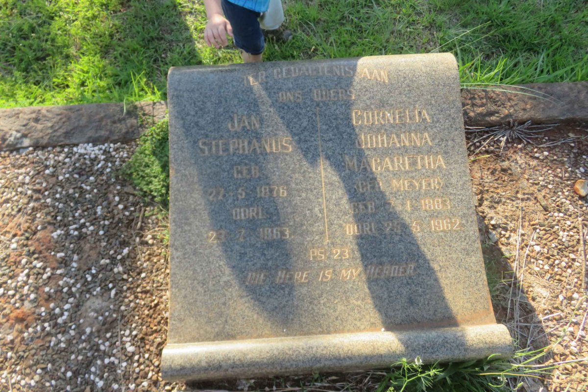 ? Jan Stephanus 1876-1963 &amp; Cornelia Johanna Magaretha MEYER 1883-1962
