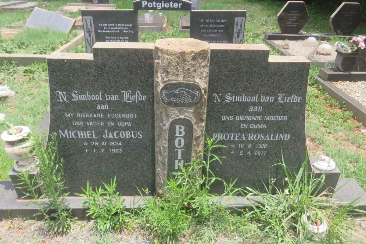 BOTHA Michiel Jacobus 1924-1983 &amp; Protea Rosalind 1928-2011