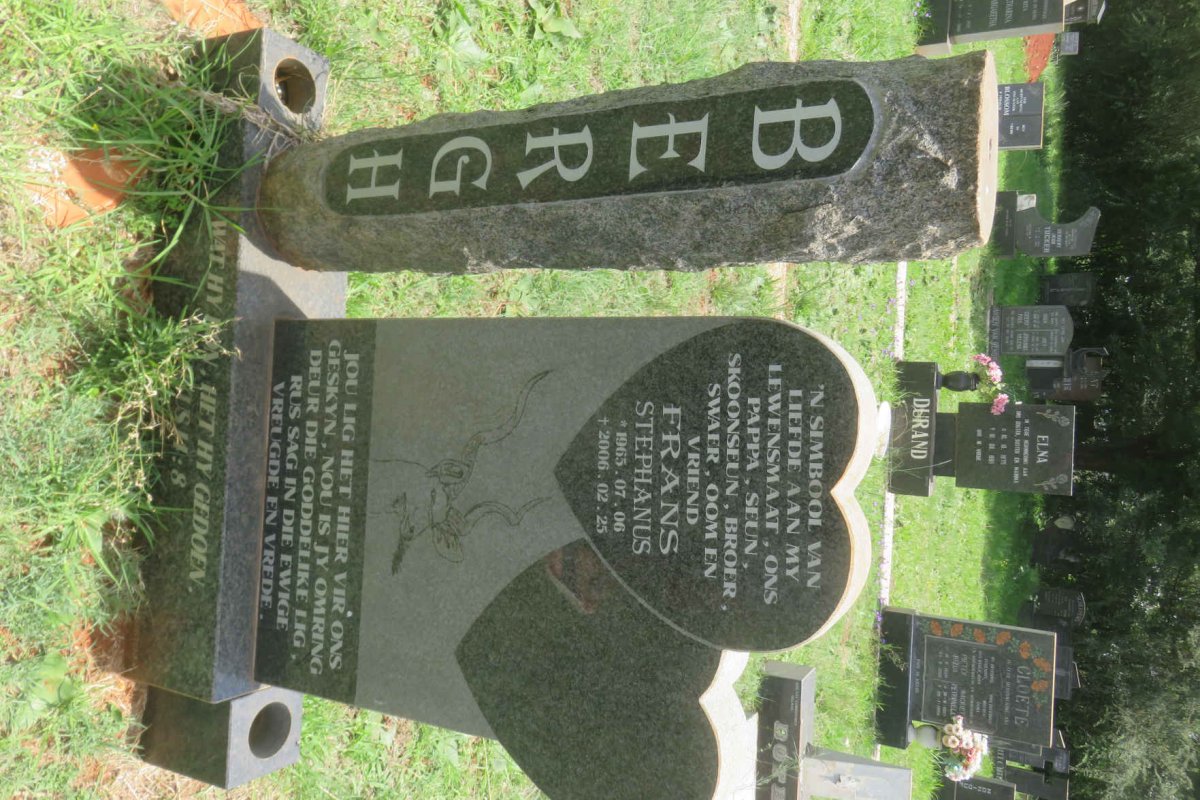 BERGH Frans Stephanus 1965-2006
