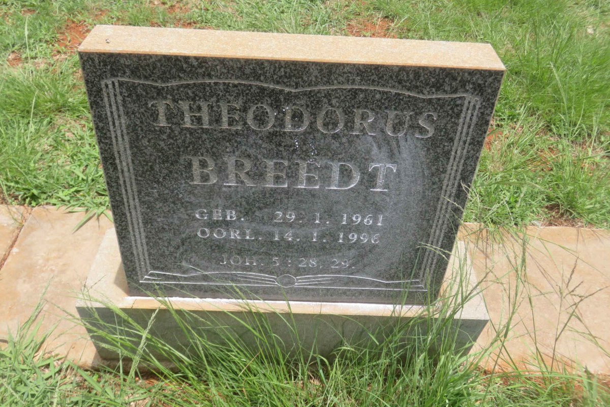 BREEDT Theodorus 1961-1996