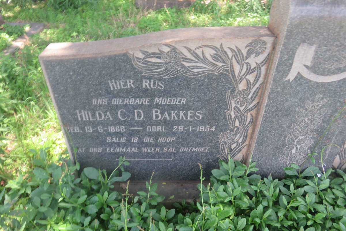 BAKKES Dirk C. 1862-1955 &amp; Hilda C.D. 1866-1954 _1
