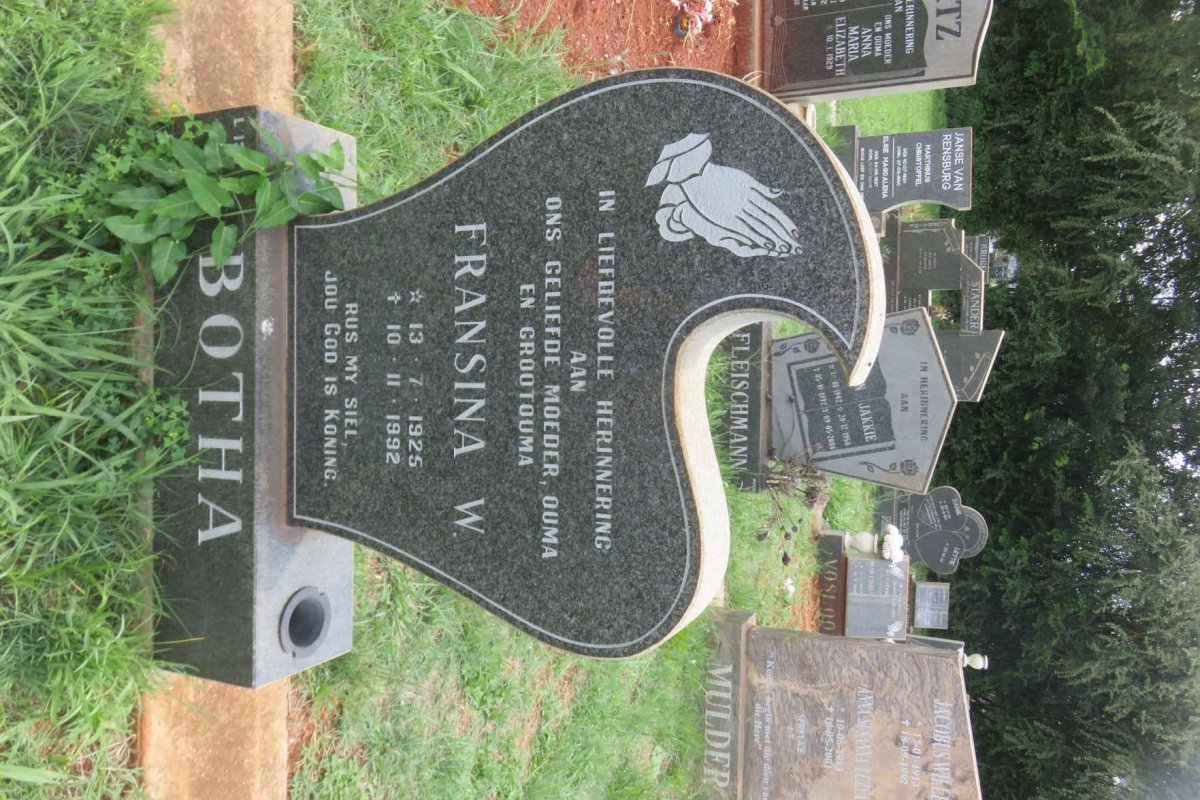 BOTHA Fransina W. 1925-1992