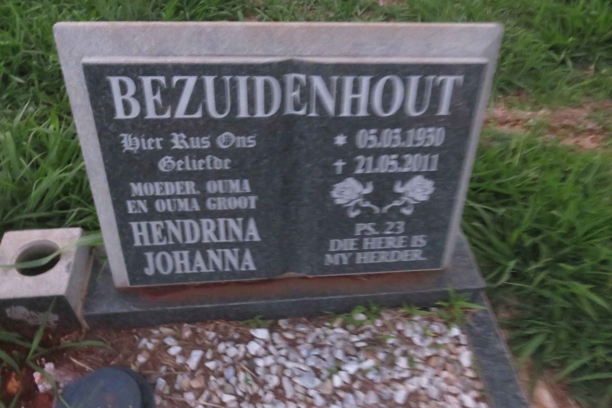 BEZUIDENHOUT Hendrina Johanna 1930-2011