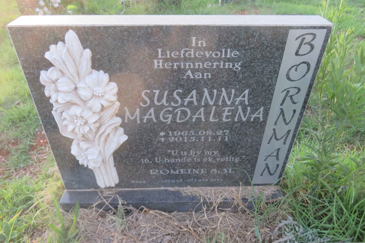 BORNMAN Susanna Magdalena 1965-2013