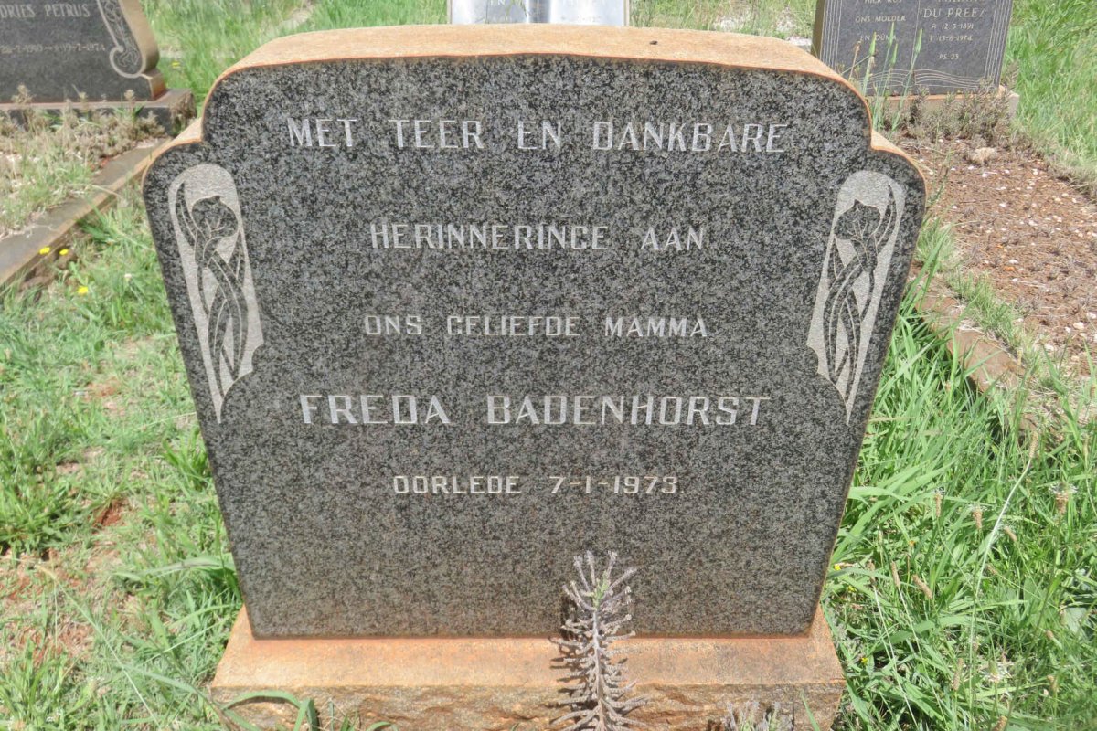 BADENHORST Freda -1973
