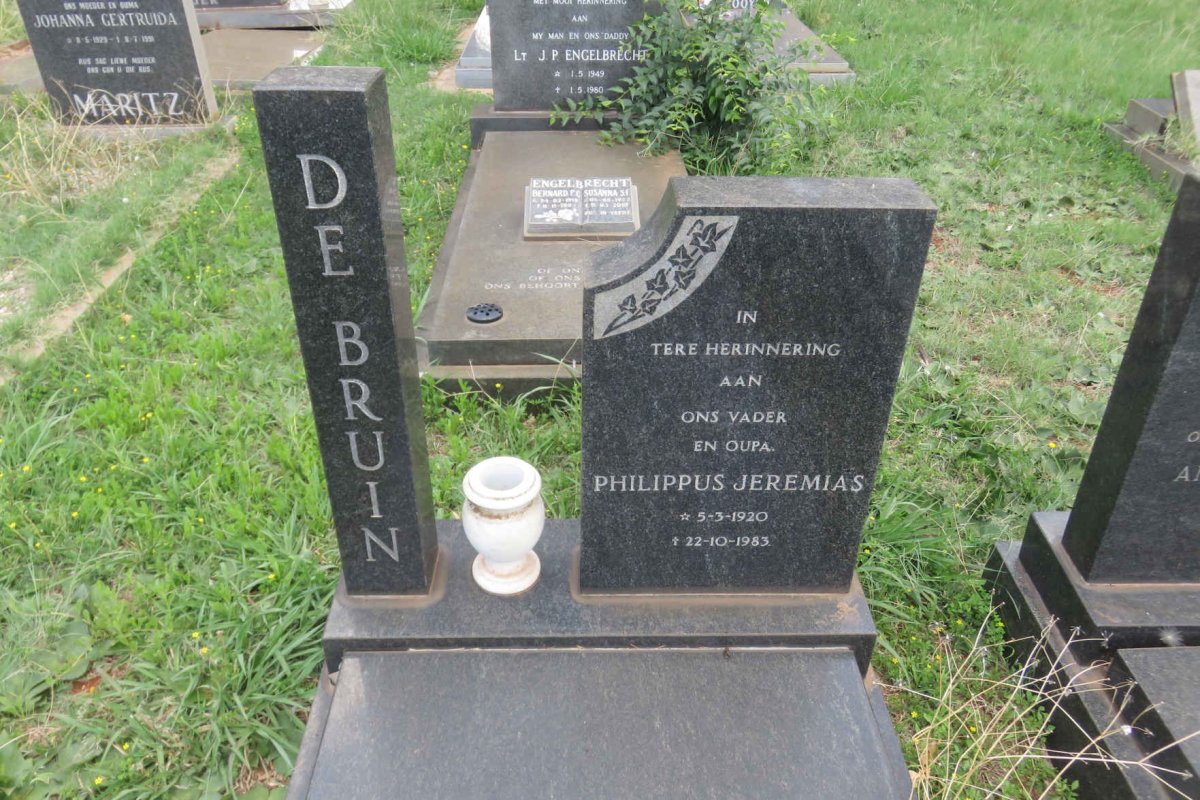 BRUIN Philippus Jeremias, de 1920-1983