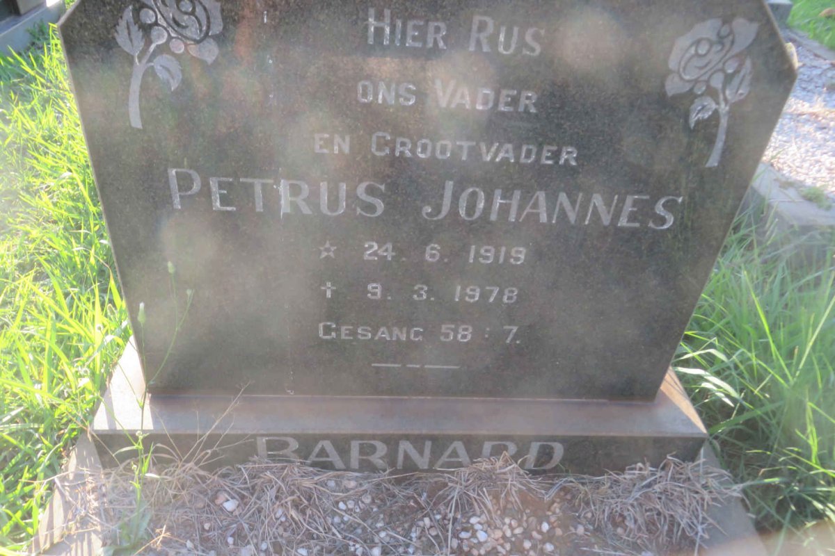 BARNARD Petrus Johannes 1919-1978