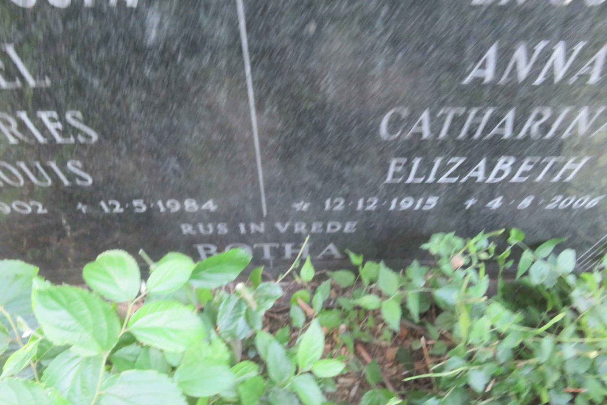 BOTHA Daniel Andries Louis 1902-1984 & Anna Catharina Elizabeth 1915-2006 _1