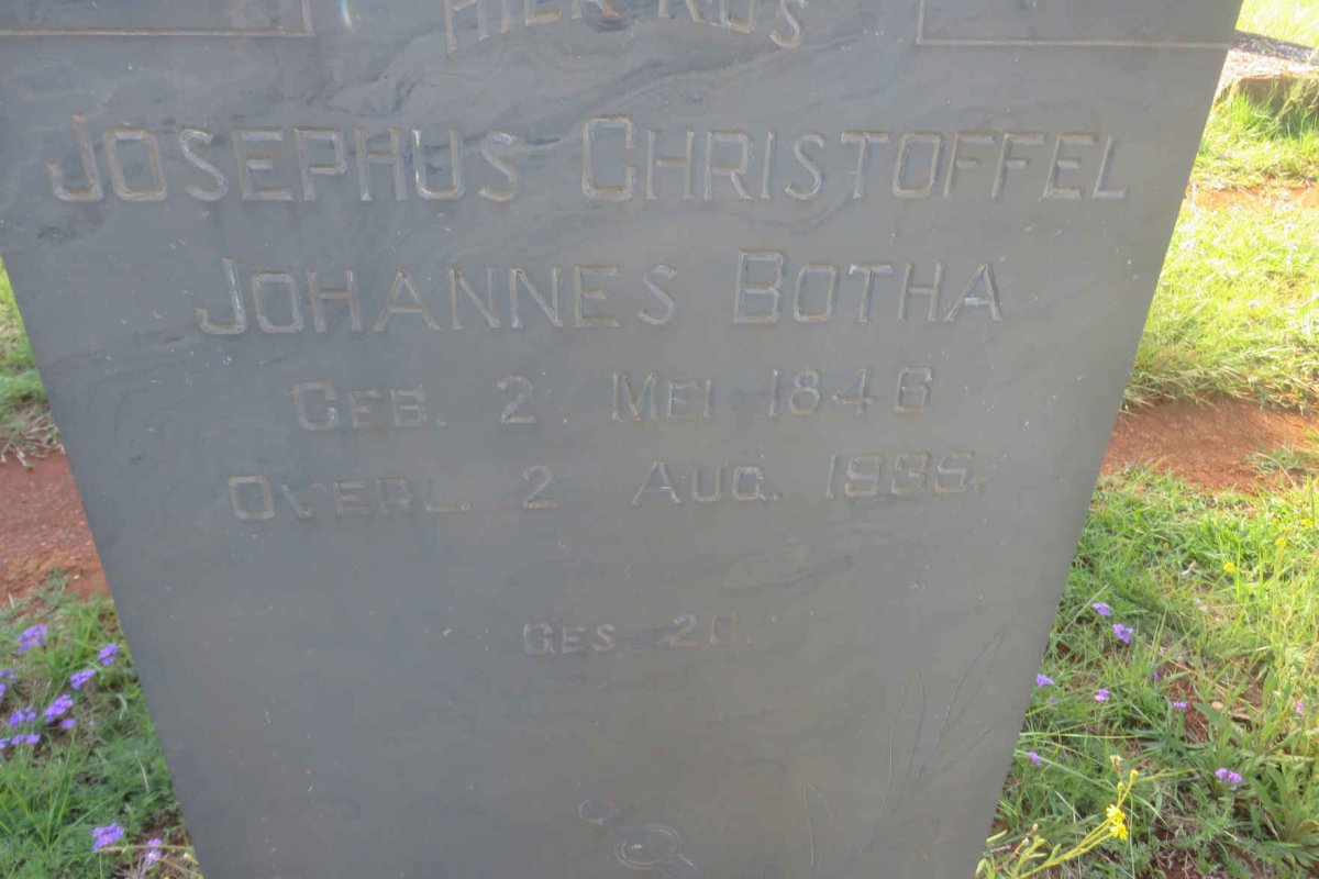 BOTHA Josephus Christoffel Johannes 1846-1935