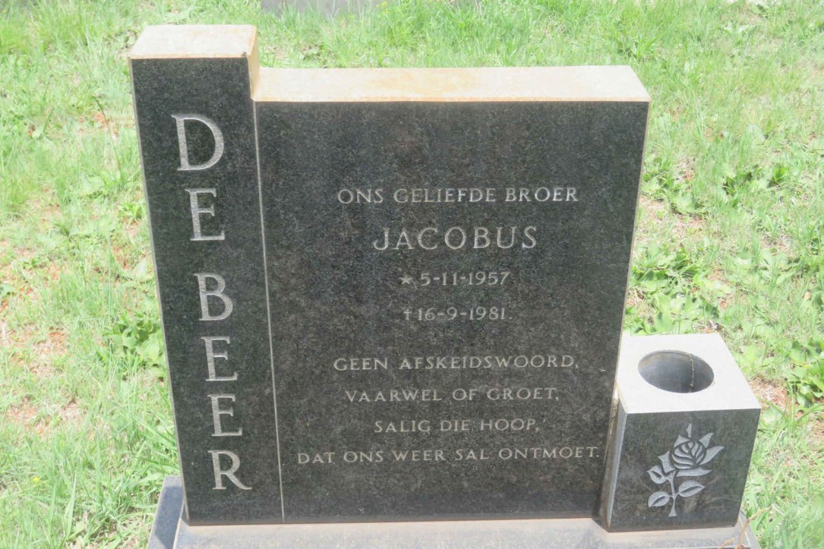 BEER Jacobus, de 1957-1981