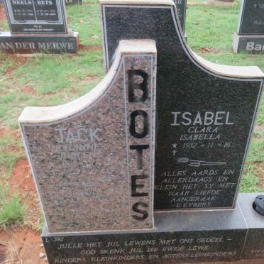 BOTES Johannes Jurgens 1928-2003 &amp; Clara Isabella 1932-