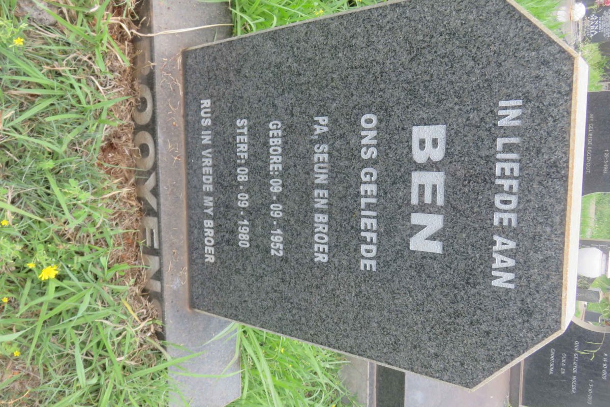 BOOYENS Ben 1952-1980