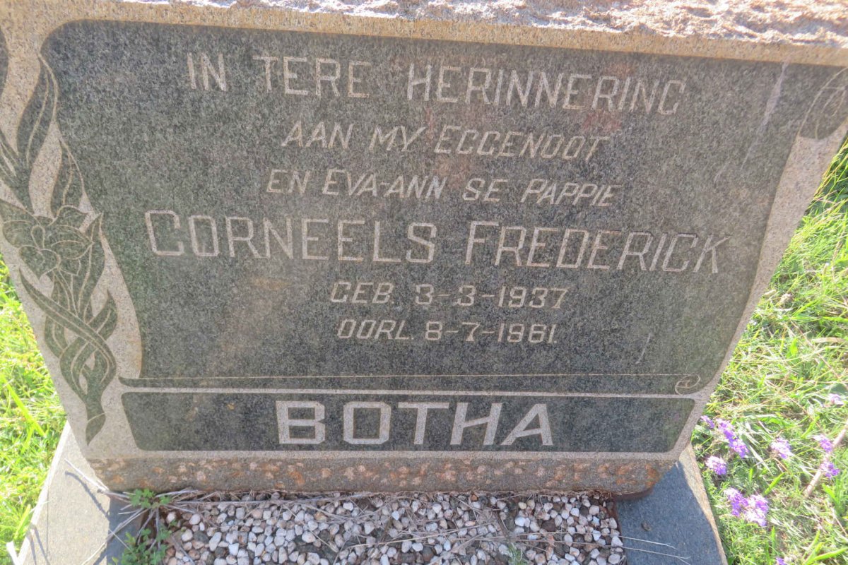 BOTHA Corneels Frederick 1937-1961