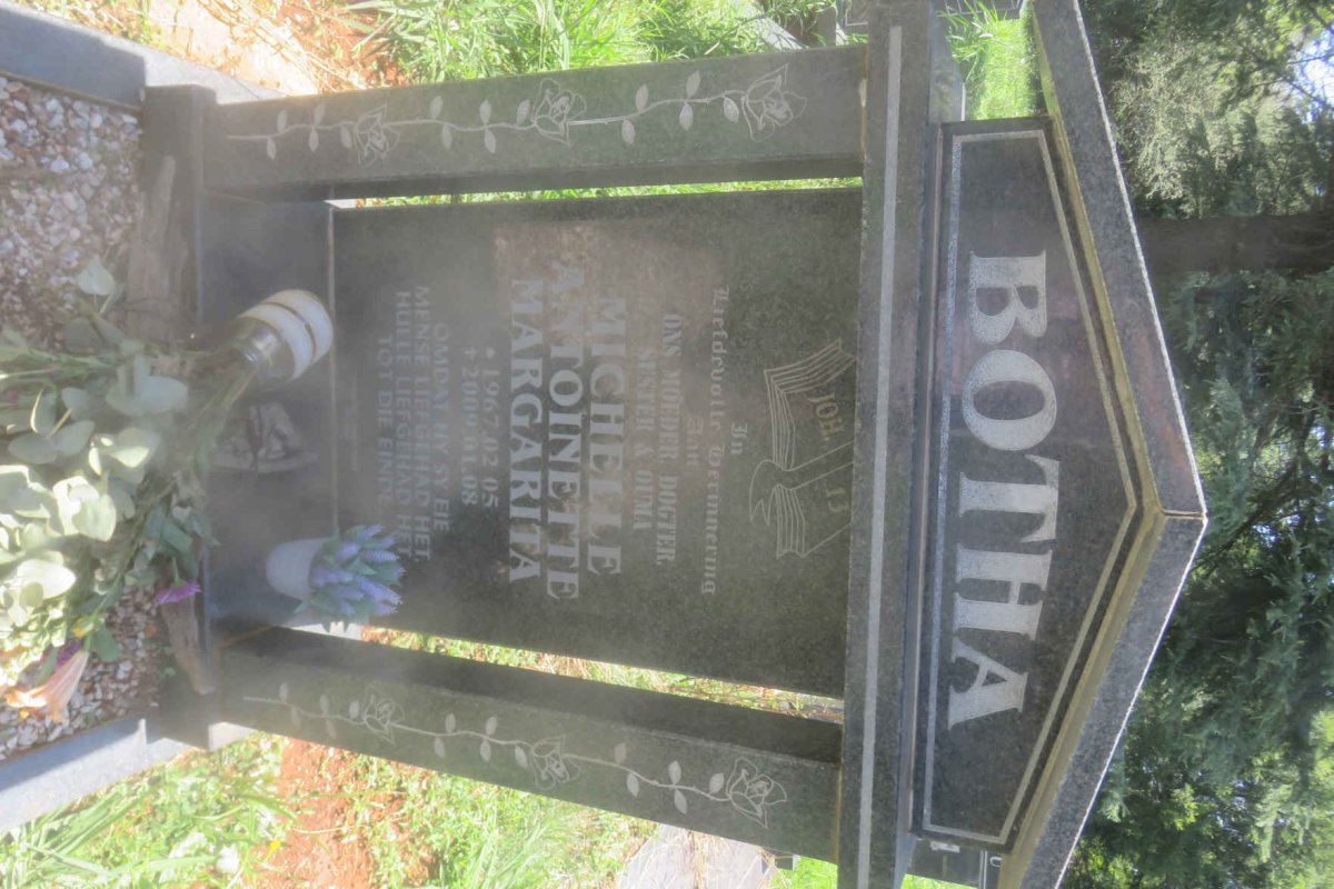 BOTHA Michelle Antoinette Margarita 1967-2009