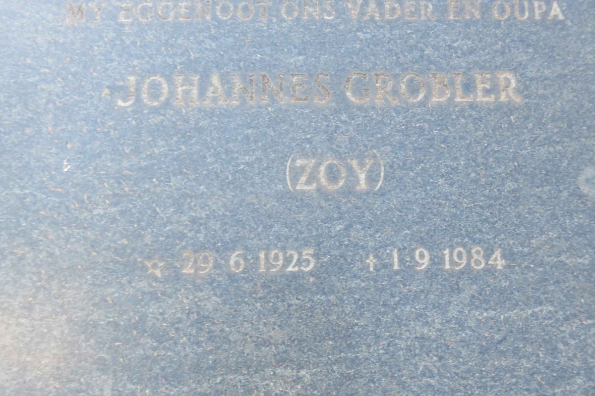 BRINK Johannes Grobler 1925-1984