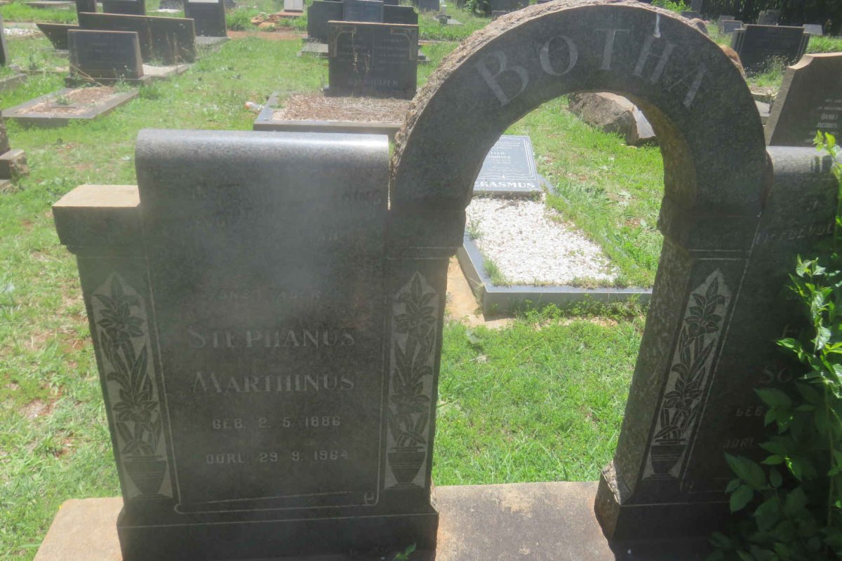BOTHA Stephanus Marthinus 1886-1964 &amp; Ellen Sophia 1892-1965