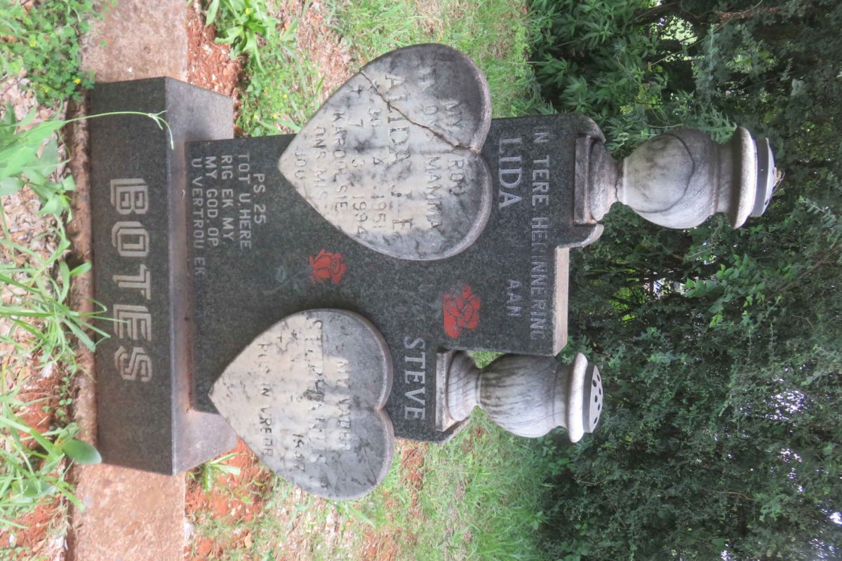 BOTES Stephanus 1947-  &amp; Alida J.E. 1951-1994