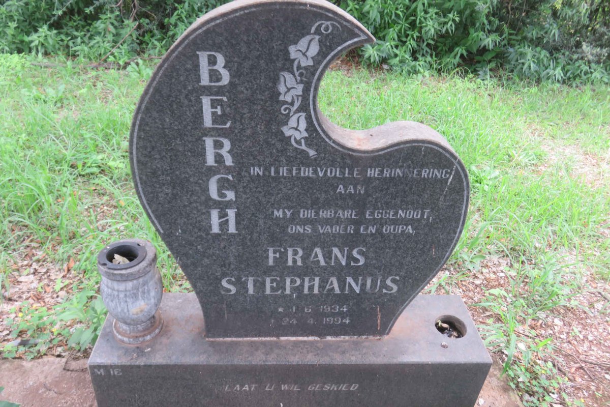 BERGH Frans Stephanus 1934-1994