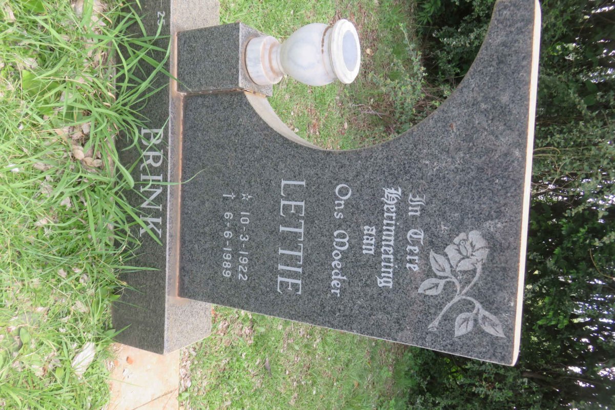BRINK Lettie 1922-1989