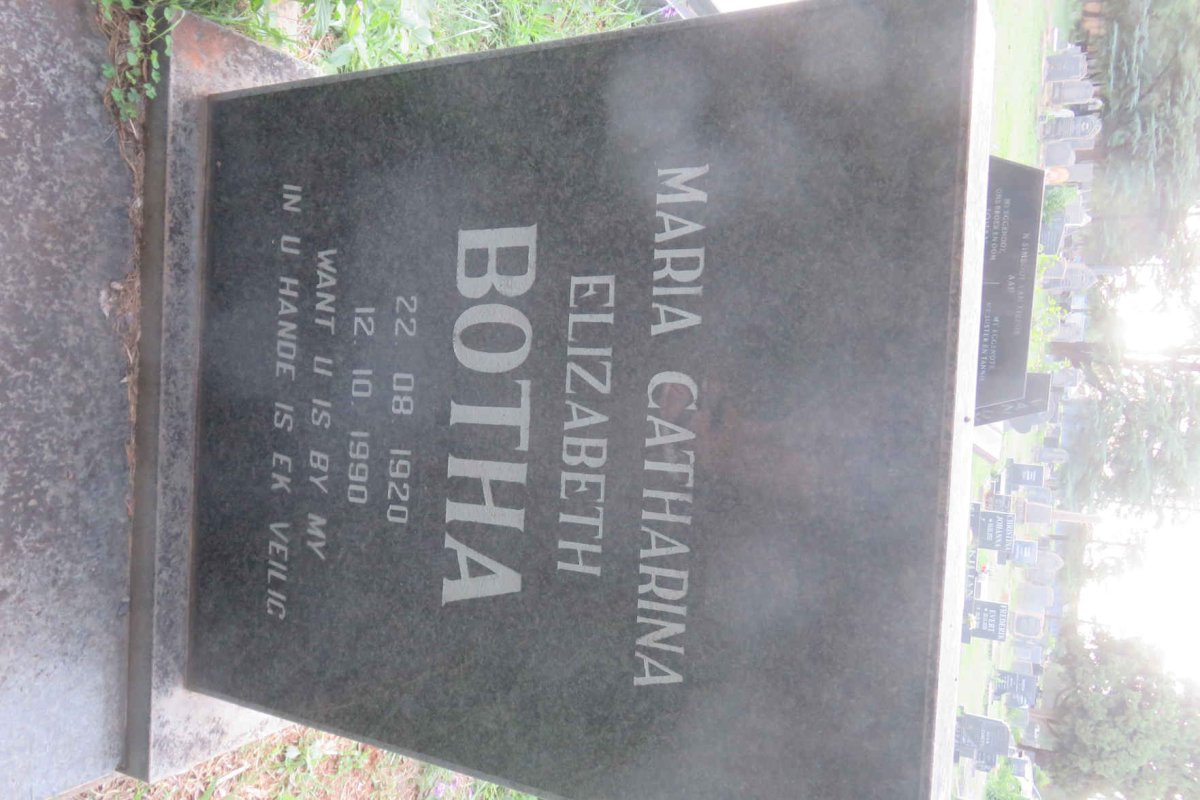 BOTHA Maria Catharina Elizabeth 1920-1990