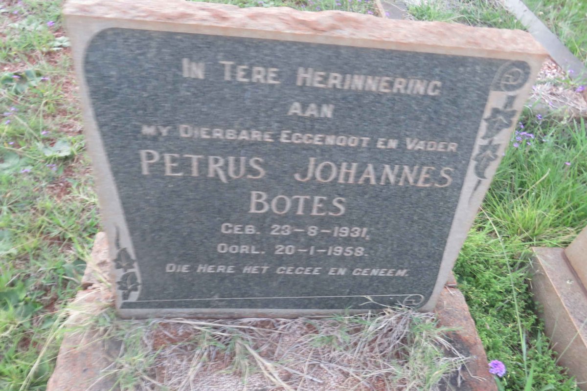 BOTES Petrus Johannes 1931-1958