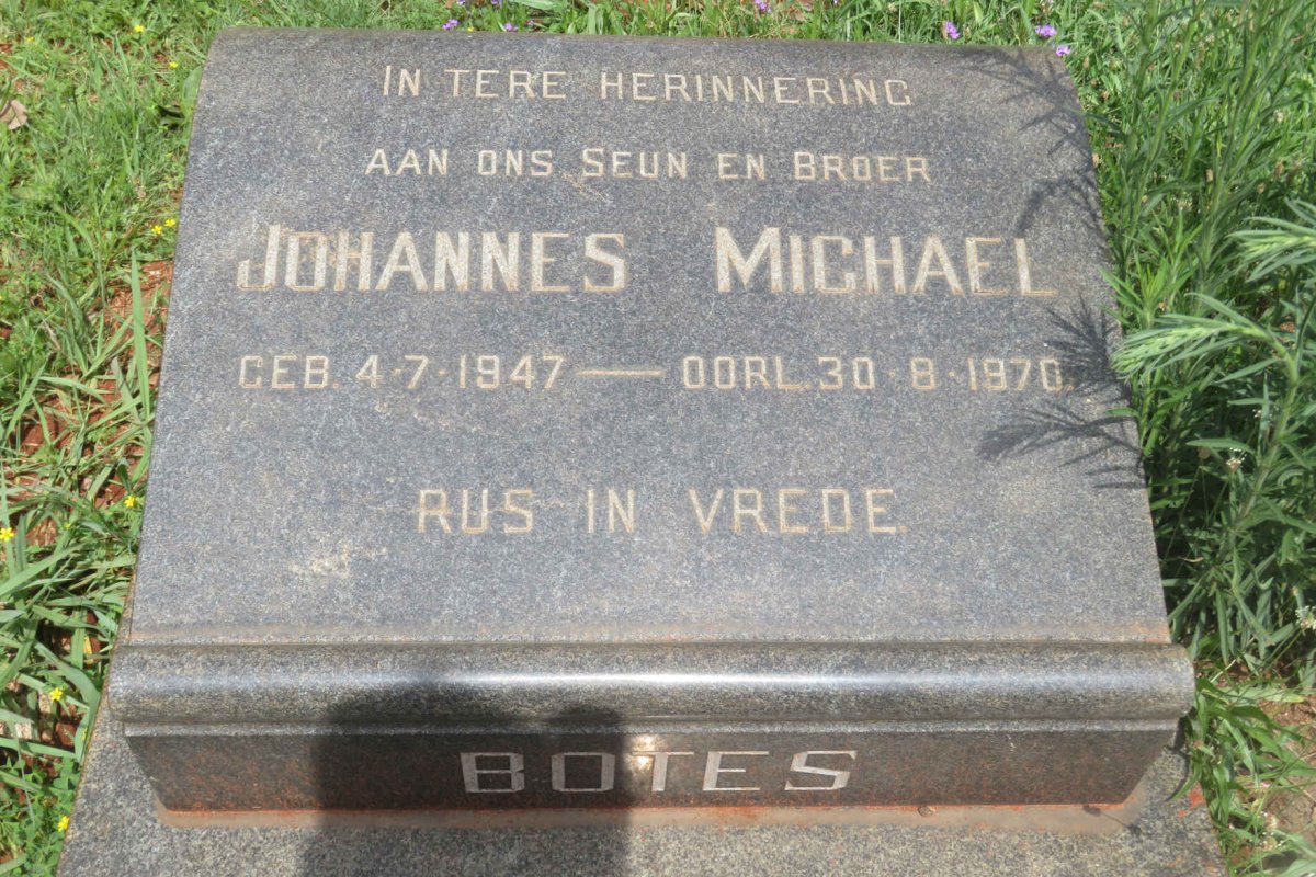 BOTES Johannes Michael 1947-1970
