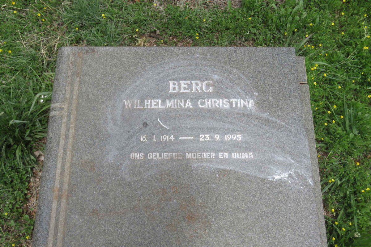 BERG Wilhelmina Christina 1914-1995