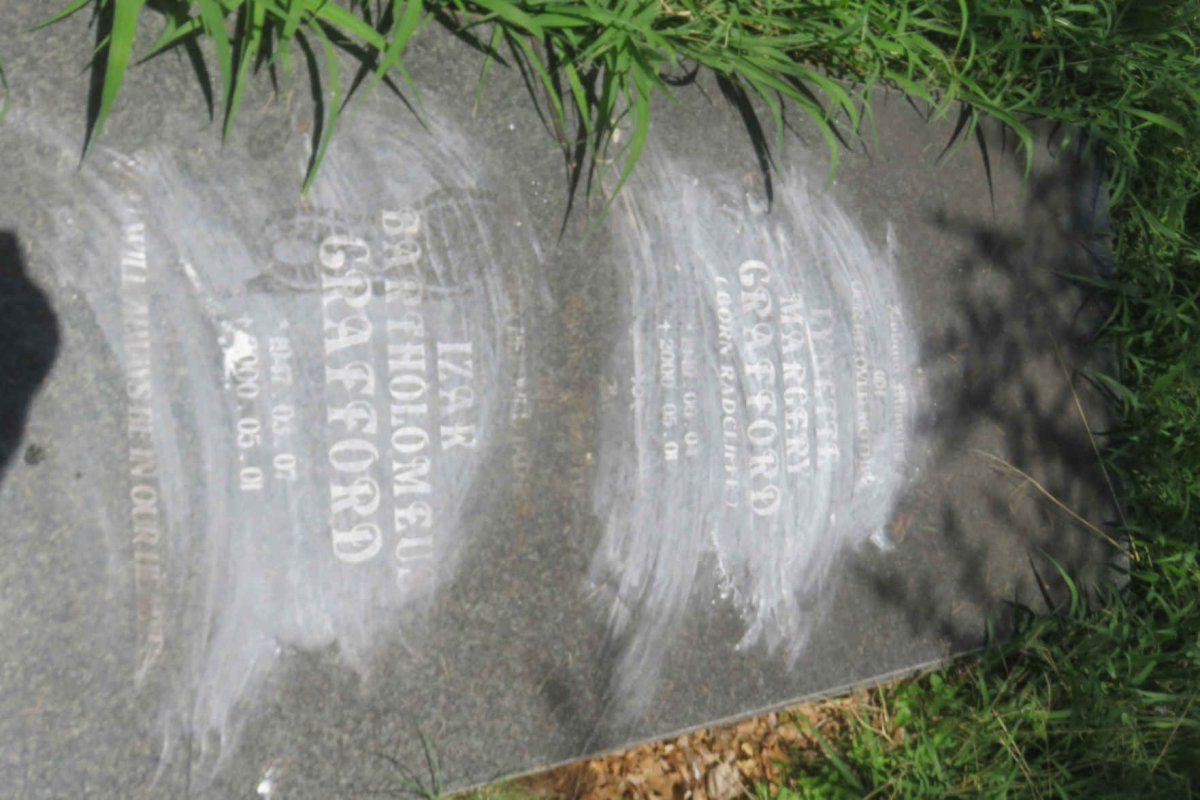 CRAFFORD Izak Bartholomeus 1947-2000 &amp; Lynette Margery RADCLIFFE 1940-2000