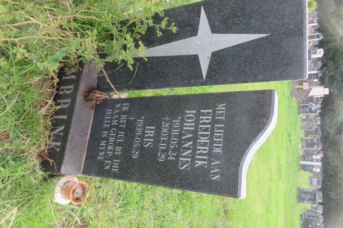 COMBRINK Frederik Johannes 1931-2003 &amp; Iris 1939-