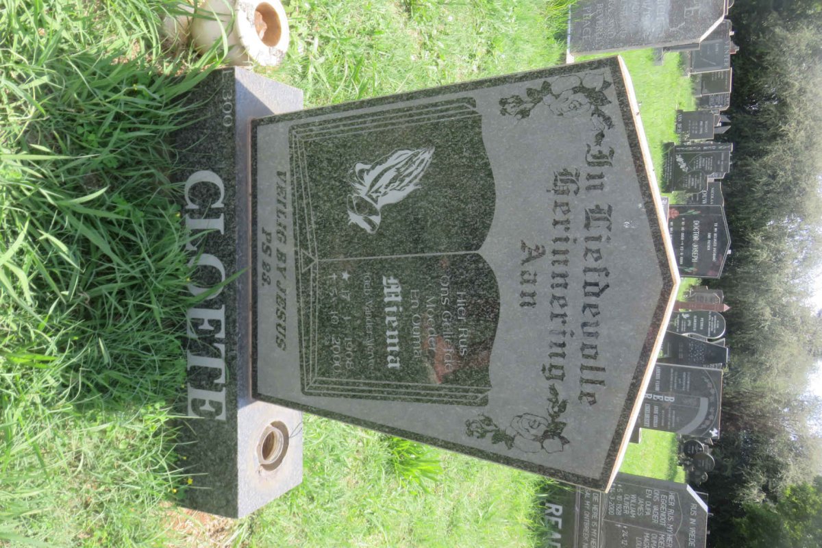 CLOETE Miema 1908-2000