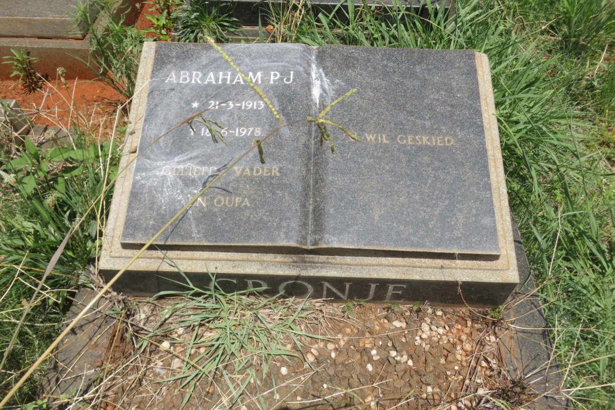 CRONJE Abraham P.J. 1913-1978