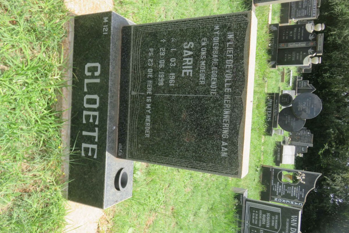 CLOETE Sarie 1961-1998