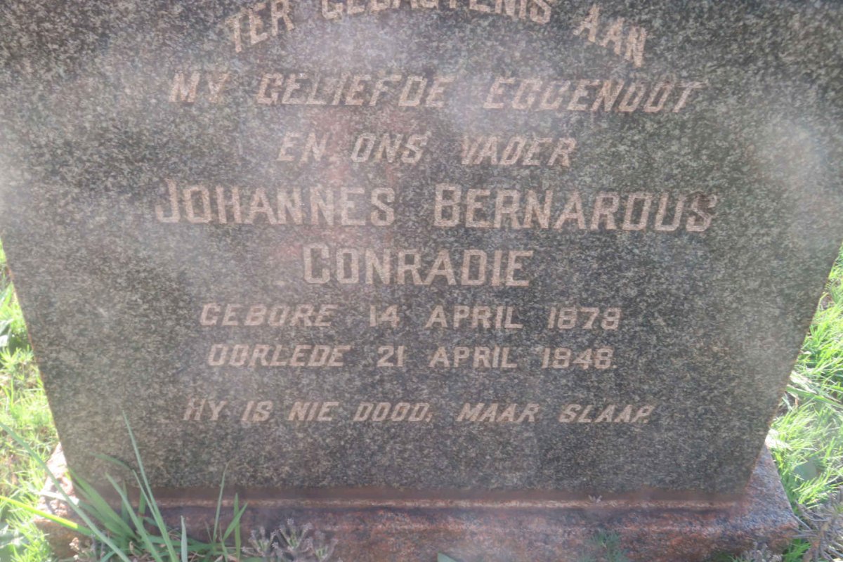 CONRADIE Johannes Bernardus 1878-1948
